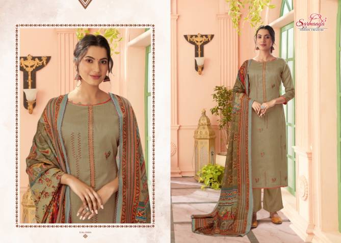 Sarmaaya Mishika  Zam Latest Fancy Festive Wear Designer Exclusive Embroidery Jam Cotton Dress Material